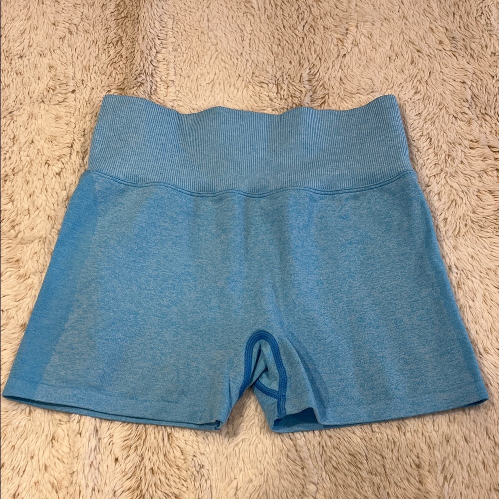 Pink Active Light Blue Athletic Shorts